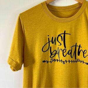 Women’s Bella Canvas Unisex Just Breathe Graphic T-shirt Size M